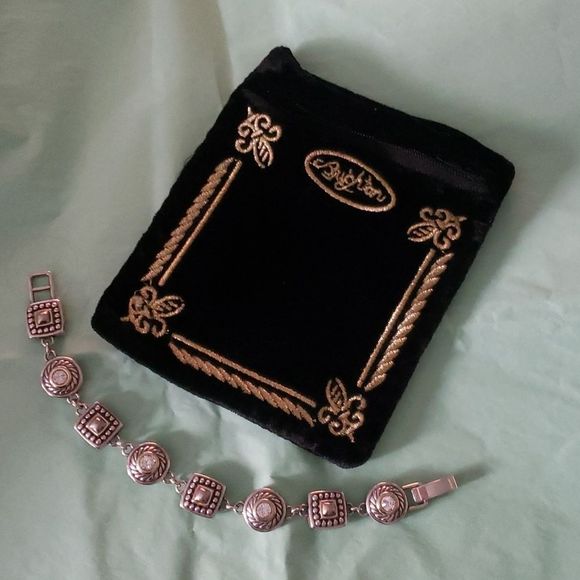 Beautiful Brighton HEIRESS Silver Plated Gold Plated Crystal Disc Link Bracelet - Picture 1 of 12